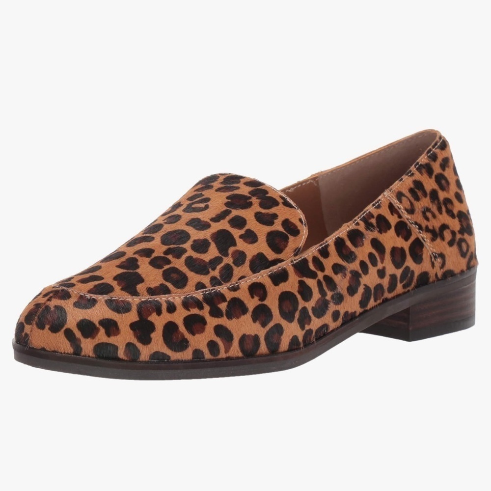 Lucky Brand Camdyn 2 Size 6 Loafer Flats 1” Heel in Dark Natural Leopard Shoes